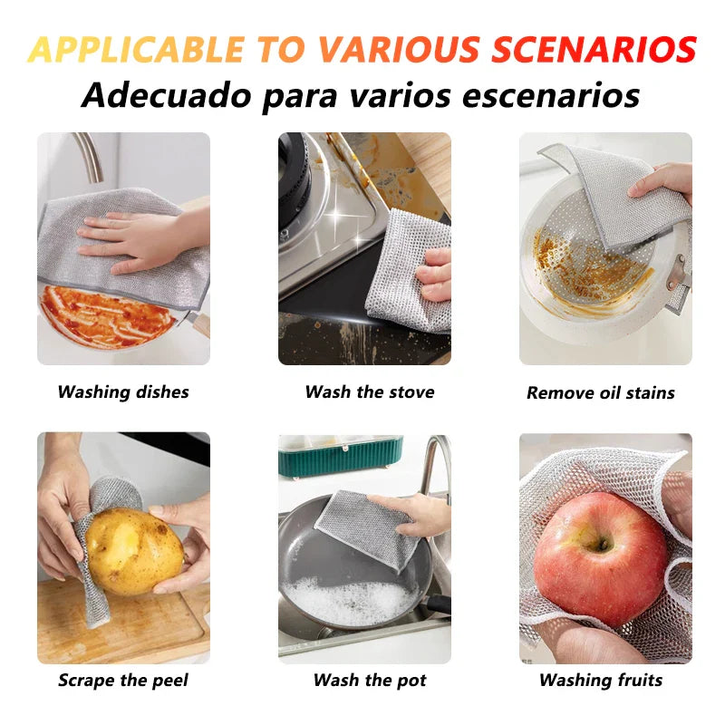 MagicWeave Grid Cloth - The Ultimate Multipurpose Cleaning & Dishing Cloth (10pcs)