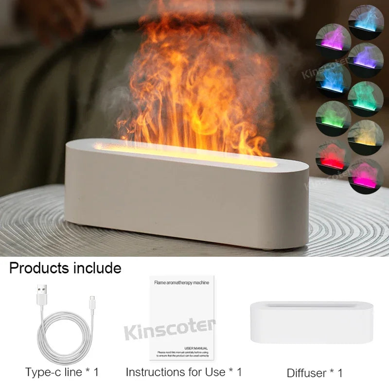 RGB Flame Aroma Diffuser Humidifier