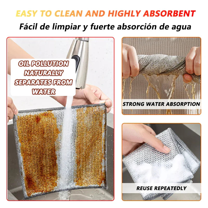 MagicWeave Grid Cloth - The Ultimate Multipurpose Cleaning & Dishing Cloth (10pcs)