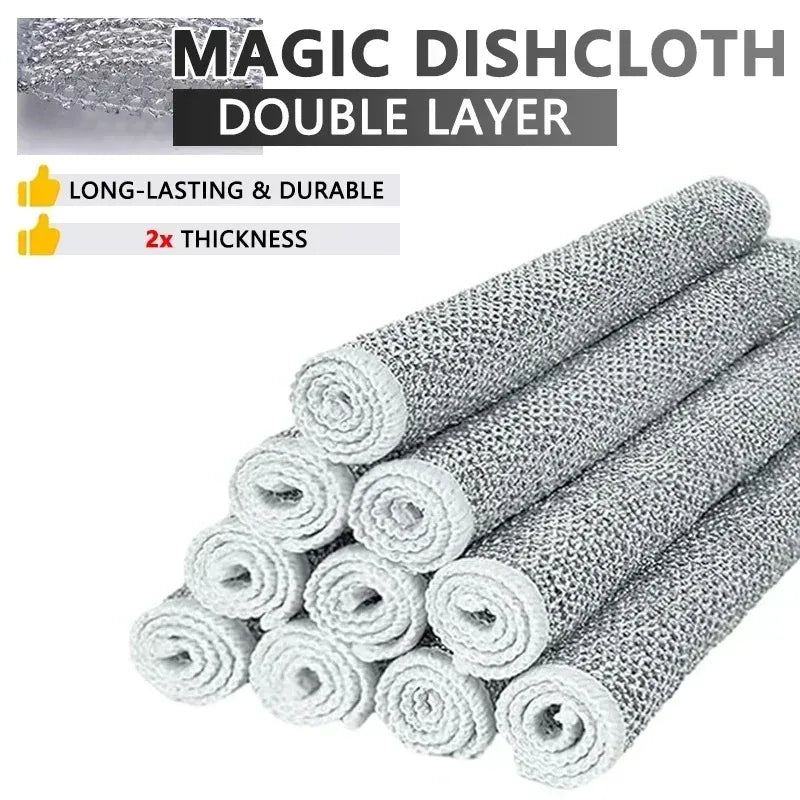 MagicWeave Grid Cloth - The Ultimate Multipurpose Cleaning & Dishing Cloth (10pcs)