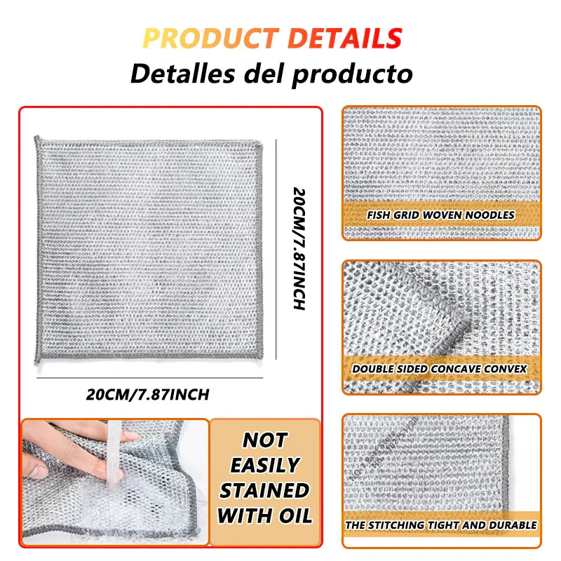 MagicWeave Grid Cloth - The Ultimate Multipurpose Cleaning & Dishing Cloth (10pcs)