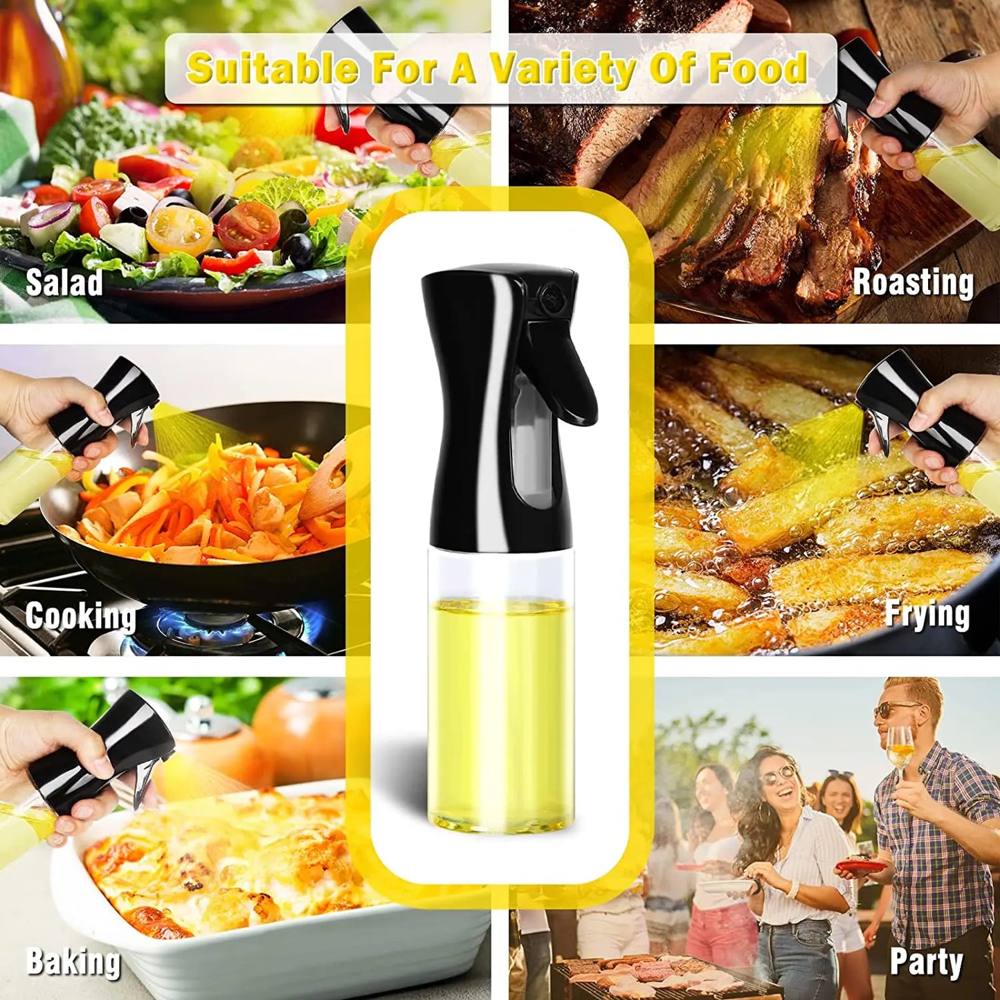 Premium BBQ Oil Spray Bottle – Olive Oil Sprayer for Grilling & Baking